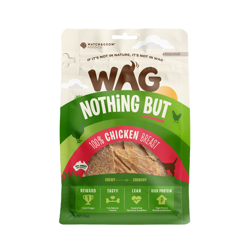 WAG Nothing But Chicken Breast Natural Pet Dog Tasty Treats 200g