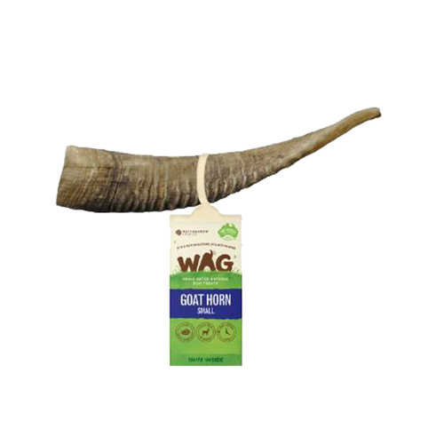 WAG Goat Horn Long Lasting Dental Natural Pet Dog Treat Small