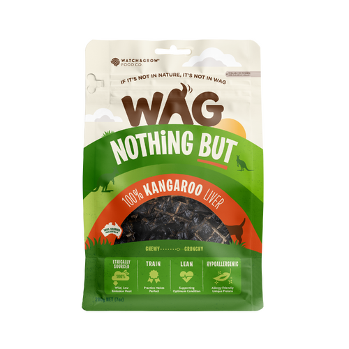 WAG Nothing But Kangaroo Liver Natural Pet Dog Tasty Treats 200g