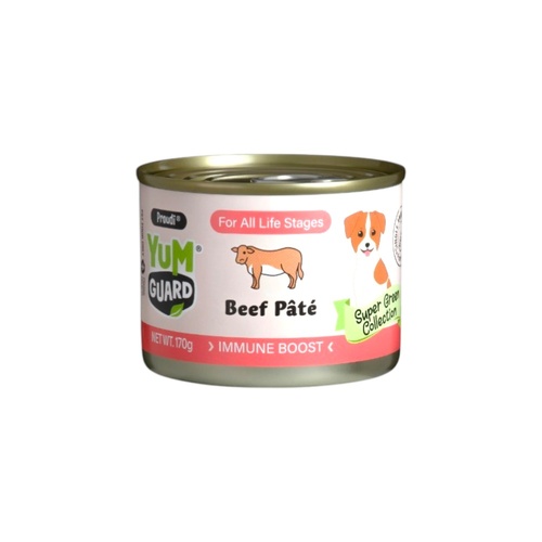 Yumguard All Life Stages Immune Boost Wet Dog Food Beef Pate 12 x 170g
