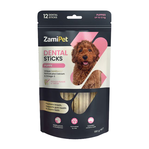Zamipet Dental Sticks Puppy Dental Treats for Puppies Up to 12kg 190g