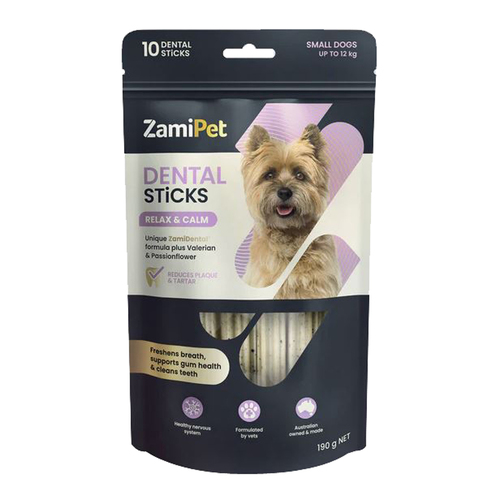 Zamipet Dental Sticks Relax & Calm Dog Dental Treats for Small Dogs 190g