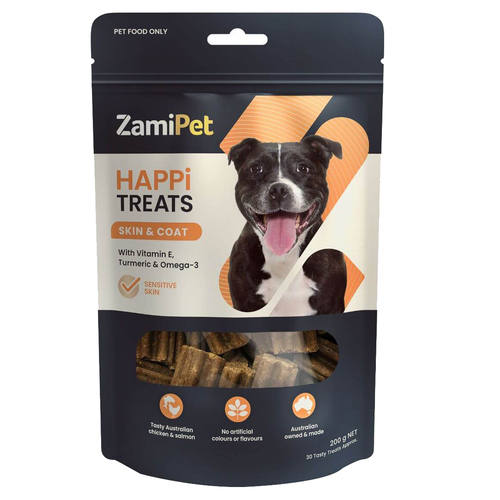 Zamipet Happi Treats Skin & Coat Dog Chew Treats 200g 30 Pack
