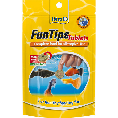 Tetra Fun Tips Tablets Complete Food for All Tropical Fish 75 Pack