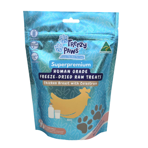 Freezy Paws Freeze-Dried Raw Treats Chicken w/ Colostrum for Dogs & Cats 80g