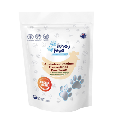 Freezy Paws Freeze Dried Chicken Heart Dog & Cat Treats 100g