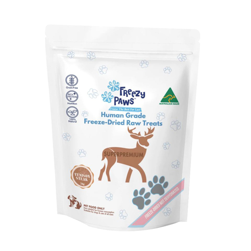 Freezy Paws Freeze-Dried Raw Treats Venison Steak for Dogs & Cats 70g