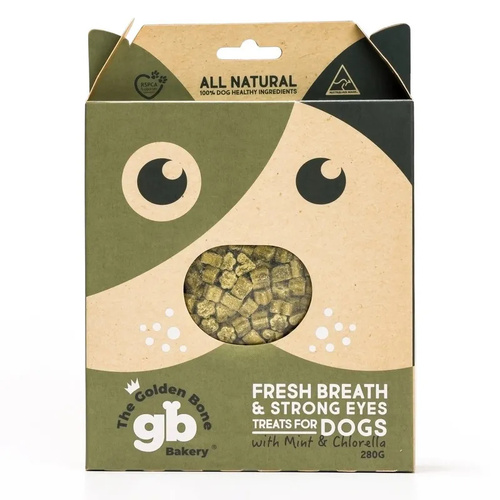 The Golden Bone Bakery Fresh Breath & Strong Eyes Dog Training Treats 280g
