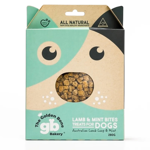 The Golden Bone Bakery Lamb & Mint Bites Pet Dog Training Treats 280g