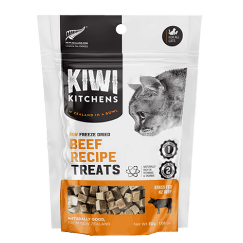Kiwi Kitchens All Breeds Raw Freeze Dried Beef Treats for Cats 30g