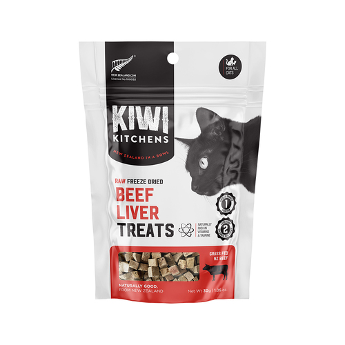 Kiwi Kitchens All Breeds Raw Freeze Dried Beef Liver Treats for Cats 30g