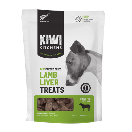 Kiwi Kitchens Raw Freeze Dried Grass Fed Lamb Liver Pet Dog Treats 110g