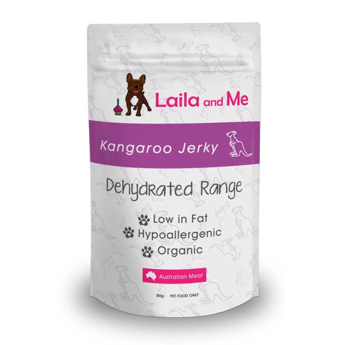 Laila & Me Dehydrated Range Kangaroo Jerky Dog Training Treats 80g