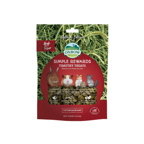 Oxbow Simple Rewards Timothy Treats for Rabbits Guinea Pigs & Chinchillas 40g