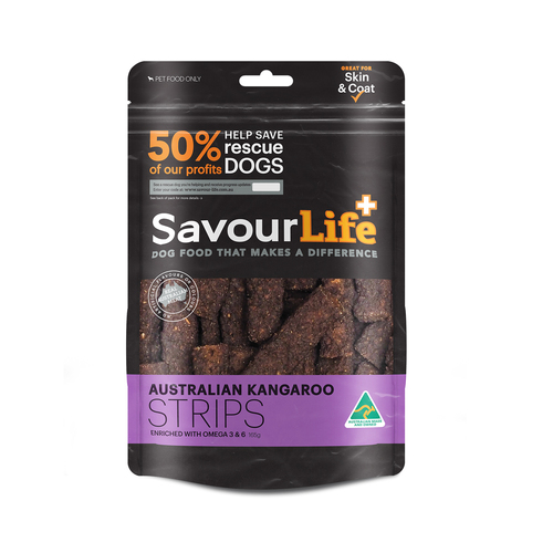 Savour Life Premium Dog Treat Strips Kangaroo 165g