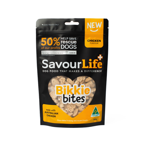 Savour Life Bikkie Bites Dog Training Treat Chicken Flavour 180g