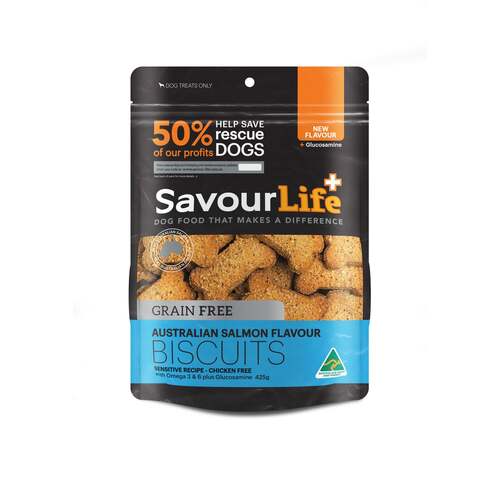 Savour Life Australian Salmon Grain Free Dog Biscuit Treats 425g