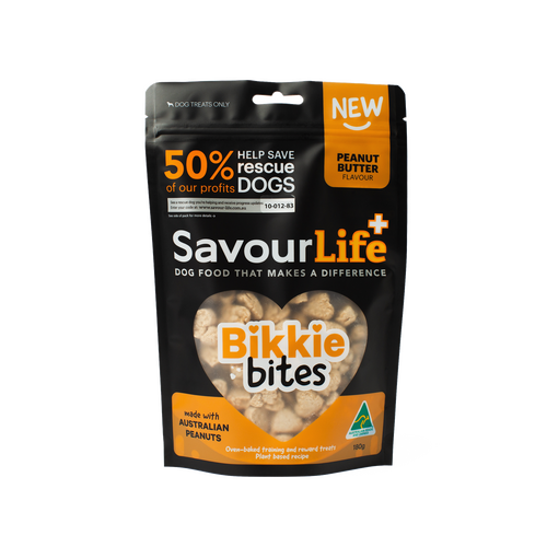 Savour Life Bikkie Bites Dog Training Treat Peanut Butter Flavour 180g