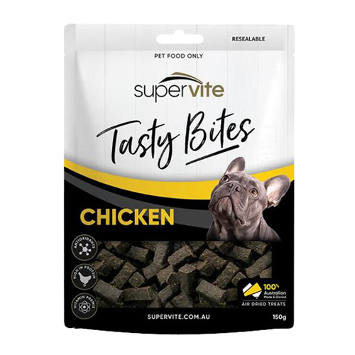 Supervite Tasty Bites Air Dried Palatable Dog Treats Chicken 150g