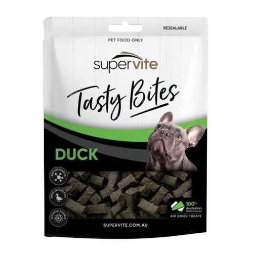 Supervite Tasty Bites Air Dried Palatable Dog Treats Duck 150g