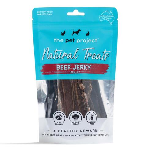 The Pet Project Natural Treats Beef Jerky Dog Gourmet Treat 100g