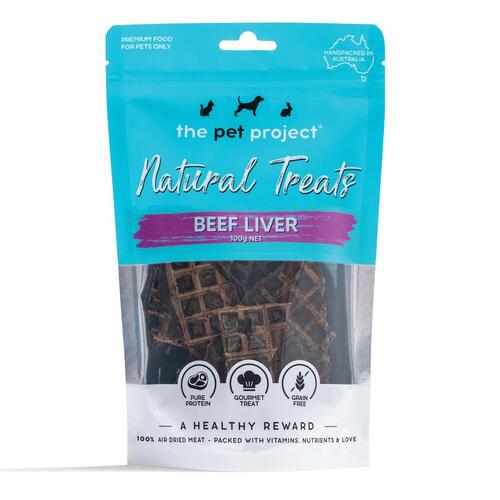 The Pet Project Natural Treats Beef Liver Dog Gourmet Treat 100g