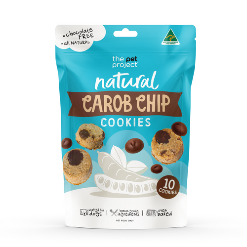 The Pet Project Natural Carob Chip Dog Cookies Oven Baked - 10 Pack