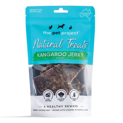 The Pet Project Natural Treats Kangaroo Jerky Dog Gourmet Treat 100g