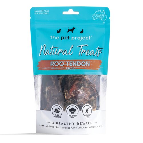 The Pet Project Natural Treats Roo Tendon Dog Gourmet Treat 80g