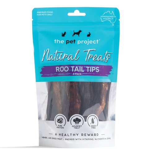 The Pet Project Natural Treats Roo Tail Tips Dog Gourmet Treat 4 Pack