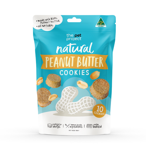 The Pet Project Natural Peanut Butter Dog Cookies Oven Baked - 10 Pack