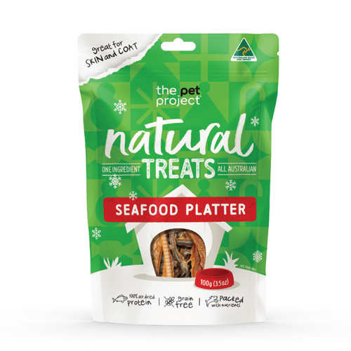 The Pet Project Christmas Natural Treats Seafood Platter for Dogs 100g