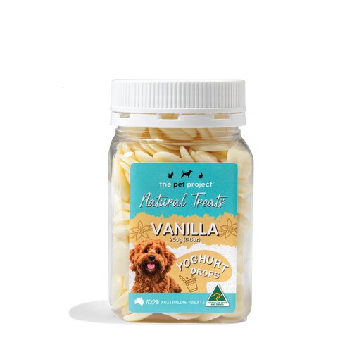 The Pet Project Yoghurt Drops Dog Natural Treat Vanilla 250g