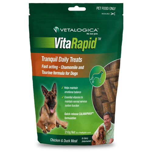 Vitarapid Tranquil Daily Dog Tasty Treats Chicken & Duck Meat 210g