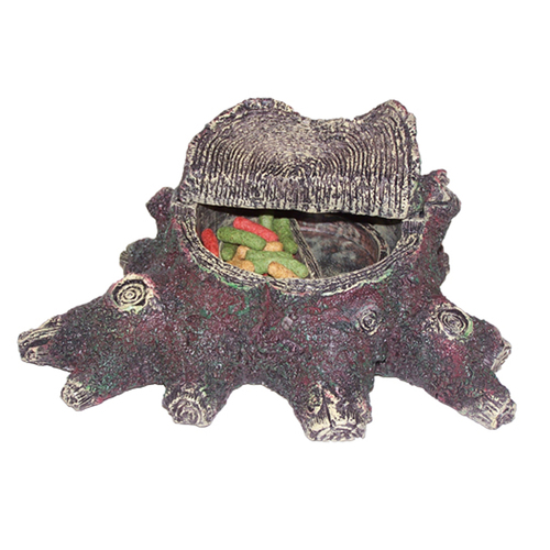 URS Tree Trunk w/ Revolving Dish Reptile Accessory