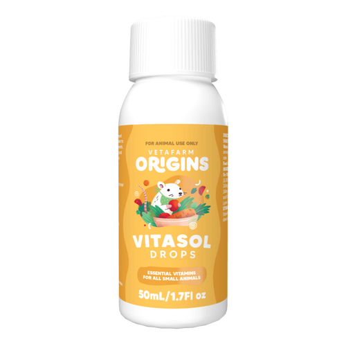 Vetafarm Origins Vitasol Drops Small Animal Liquid Mutivitamins 50ml 