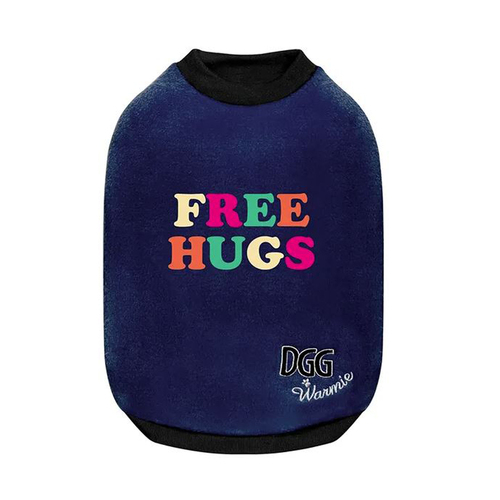 Dog Gone Gorgeous Designer Warmie Free Hugs Fleece Dog Coat Sweater XS