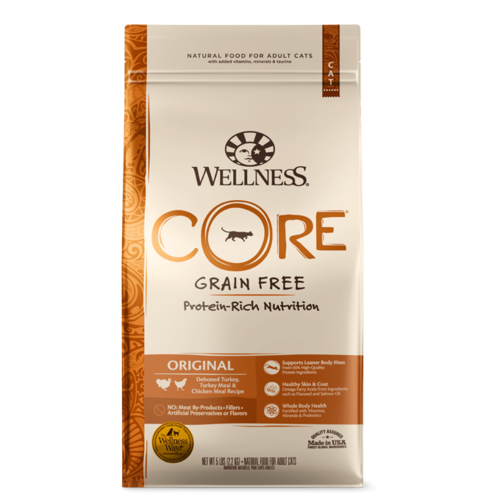 Wellness Core Adult Original Grain Free Dry Cat Food Turkey & Chicken 2.27kg