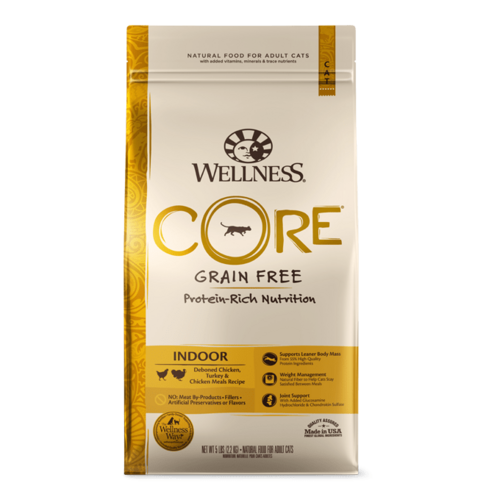 Wellness Core Indoor Cat Grain Free Dry Cat Food Chicken Turkey 2.27kg
