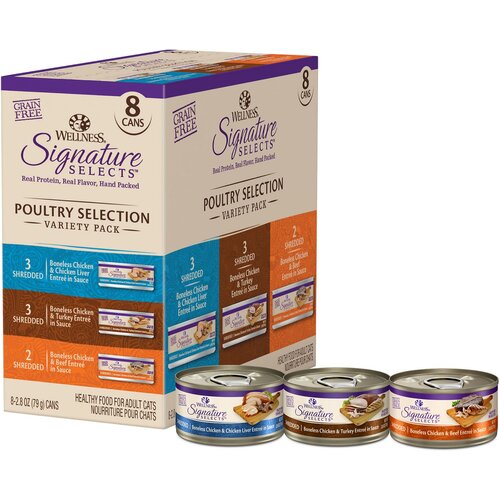 Wellness Core Signature Selects Wet Cat Food Poultry Variety Pack 8 x 79g