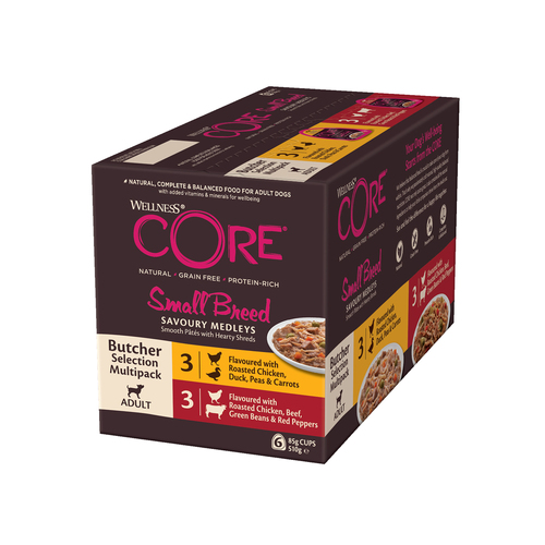Wellness Core Adult Small Breed Savoury Medleys Butcher Selection 85g x 6