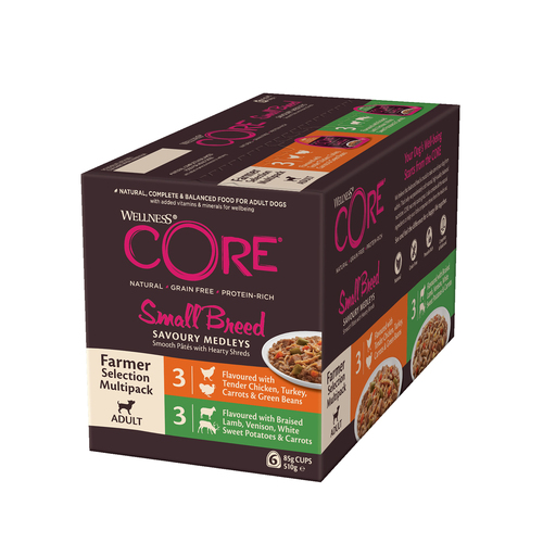 Wellness Core Adult Small Breed Savoury Medleys Farmer Selection 85g x 6