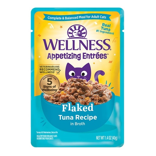 Wellness Core Appetizing Entrees Wet Cat Food Flaked Tuna 8 x 40g