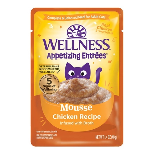 Wellness Core Appetizing Entrees Wet Cat Food Mousse Chicken 8 x 40g