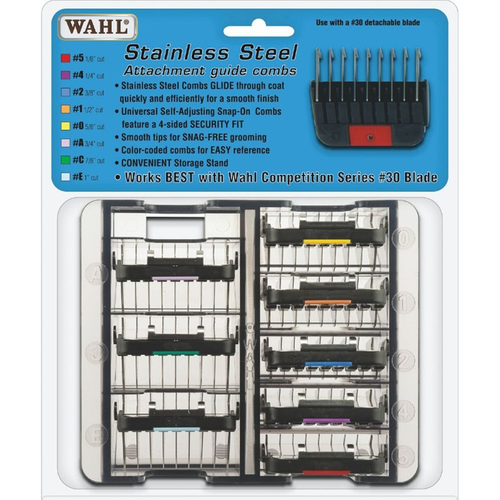 Wahl Stainless Steel Comb Attachment Set for A5 Blades Set of 8