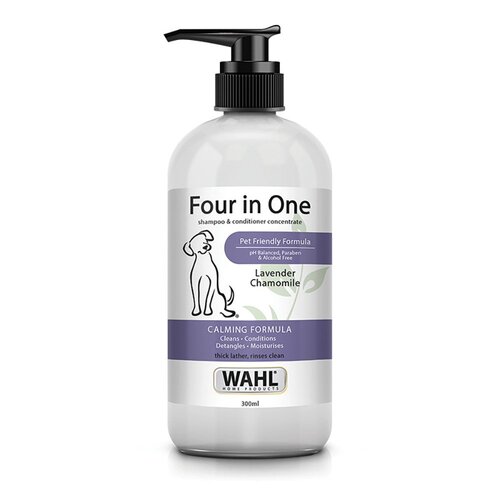 Wahl Four in One Grooming Shampoo & Conditioner Concentrate for Dogs 300ml