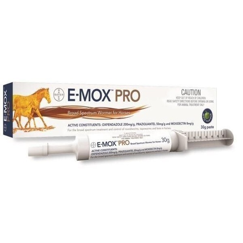 Bayer E-Mox Pro Horse Broadspectrum Wormer Moxidectin Paste 30g 