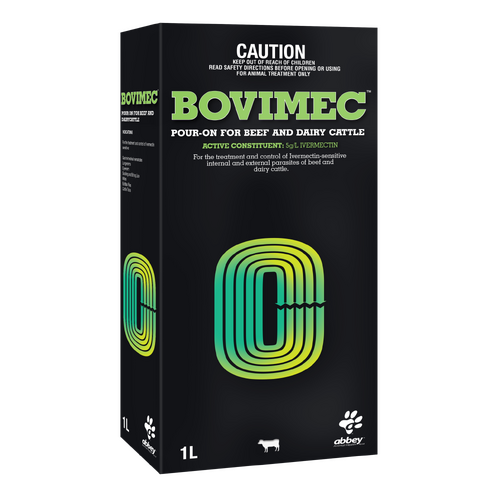 Bovimec Pour On Treatment & Control of Parasites for Beef & Dairy Cattle 1L