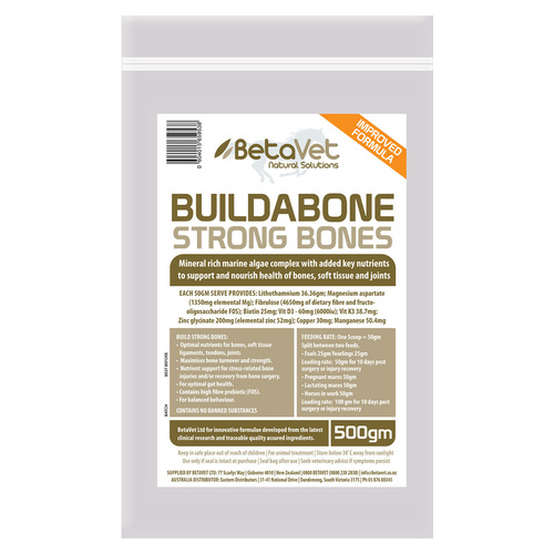 Betavet Natural Solutions Buildabone Horse Nutritional Support 500g