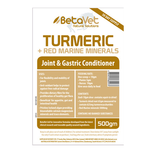 Betavet Natural Solutions Turmeric + Red Marine Minerals for Horses 500g